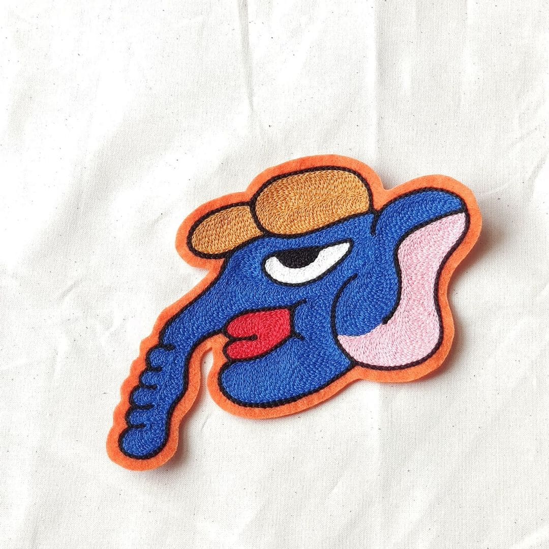Patch éléphant cartoon à casquette brodé